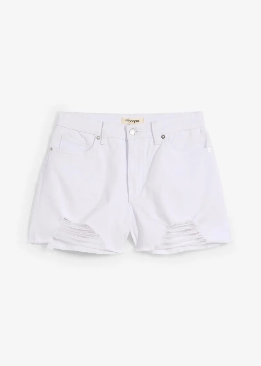 Damen bonprix Bekleidung·Outdoorbekleidung|Bekleidung·Kleider|Highwaist-Shorts aus Twill