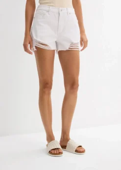 Damen bonprix Bekleidung·Outdoorbekleidung|Bekleidung·Kleider|Highwaist-Shorts aus Twill