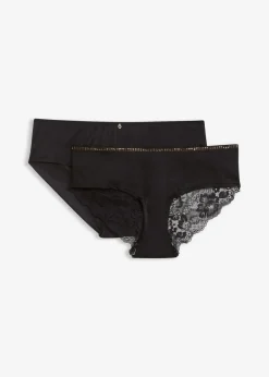 Damen bonprix Wäsche·Dessous|Wäsche·Höschen|Hipster aus edler Spitze (2er Pack)