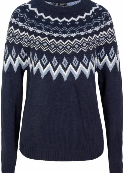 Damen bonprix Bekleidung·Umstandsmode|Pullover & Strickjacken|Hochgeschlossener Norweger-Pullover