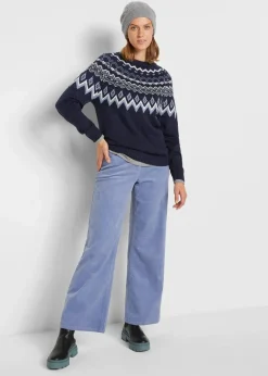 Damen bonprix Bekleidung·Umstandsmode|Pullover & Strickjacken|Hochgeschlossener Norweger-Pullover