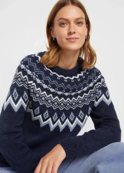 Damen bonprix Bekleidung·Umstandsmode|Pullover & Strickjacken|Hochgeschlossener Norweger-Pullover