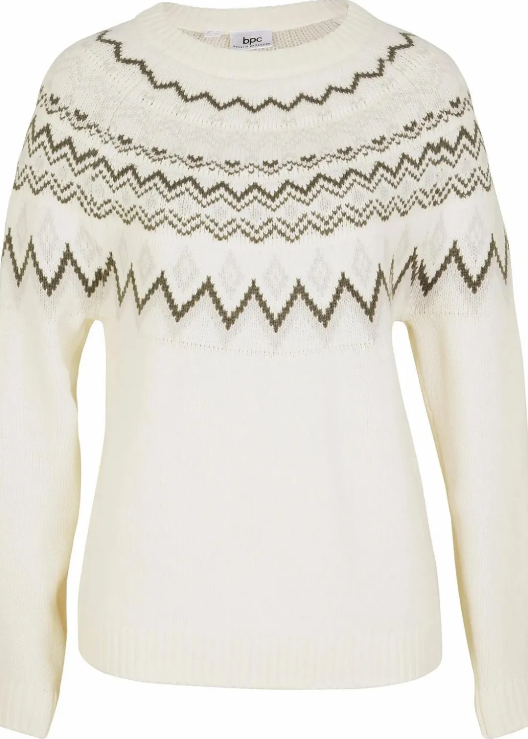Damen bonprix Bekleidung·Umstandsmode|Pullover & Strickjacken|Hochgeschlossener Norweger-Pullover