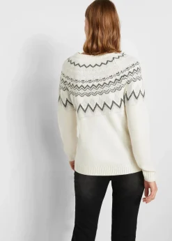 Damen bonprix Bekleidung·Umstandsmode|Pullover & Strickjacken|Hochgeschlossener Norweger-Pullover