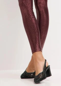 Discount Hochglänzende Lederimitat-Leggings Damen Kurzgrößen|Hosen