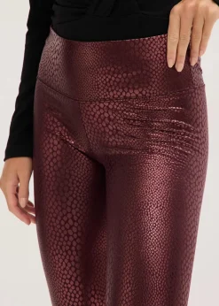 Discount Hochglänzende Lederimitat-Leggings Damen Kurzgrößen|Hosen