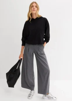Damen bonprix Bekleidung·Blusen & Tuniken|Sweat|Hoodie aus leicht glänzendem Viskose-Mix