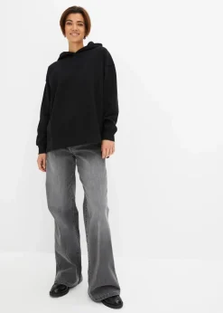 Damen bonprix Sweat|Bekleidung·Blusen & Tuniken|Hoodie aus reiner Baumwolle