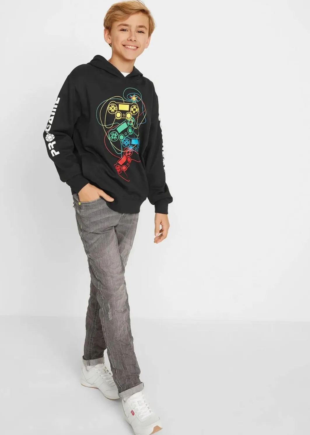 Outlet Hoodie aus reiner Bio-Baumwolle Kinder Jungen 9-16 Jahre·Bademode|Jungen 9-16 Jahre·Sweat & Strick