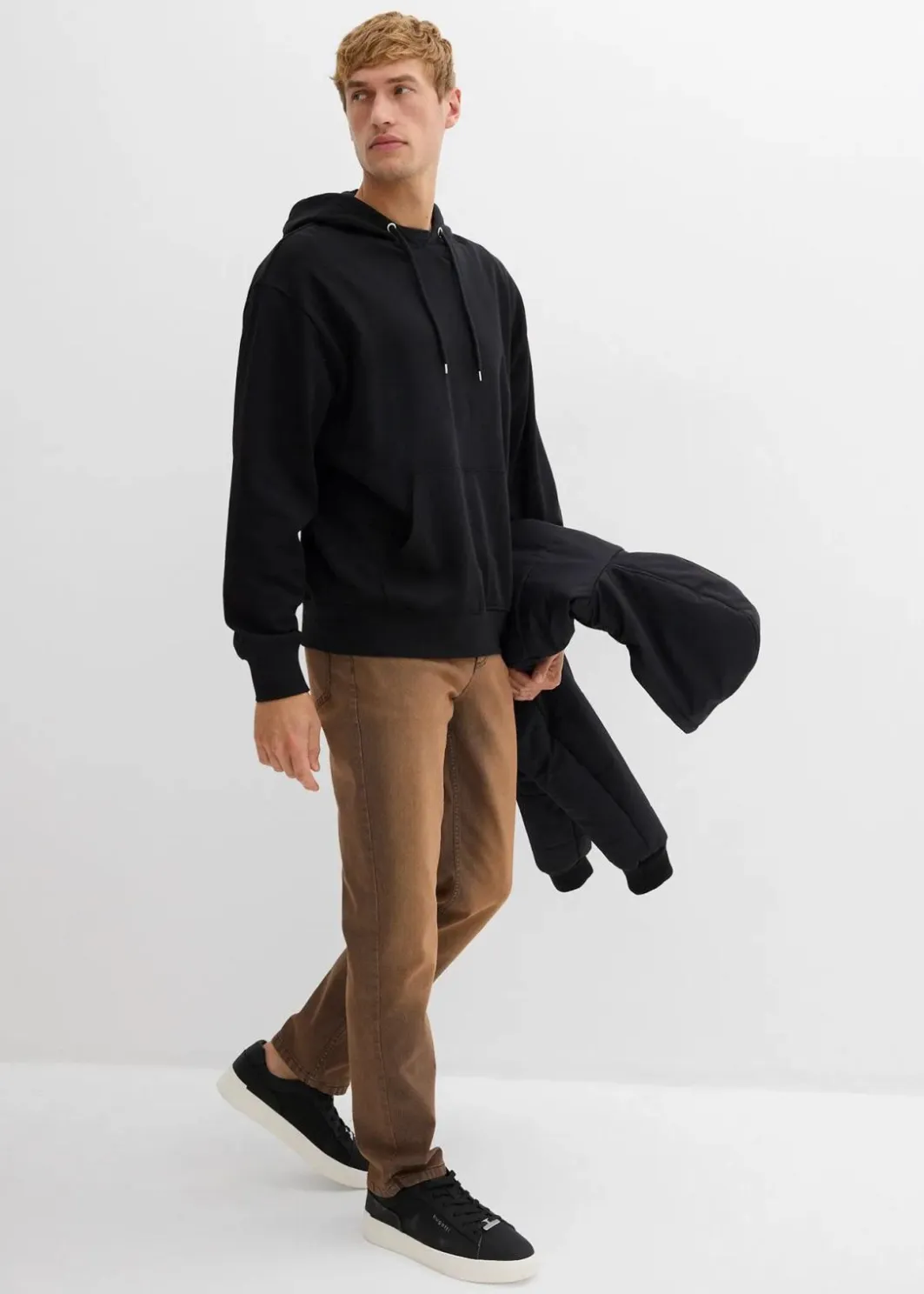 Herren bonprix Große Größen|Basics|Hoodie aus reiner Bio-Baumwolle, Loose Fit