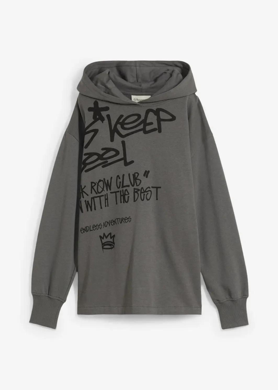 Kinder bonprix Jungen 2-8 Jahre·Nachhaltigere Materialien|Jungen 9-16 Jahre·Sweat & Strick|Hoodie mit Graffiti-Print aus reiner Bio-Baumwolle