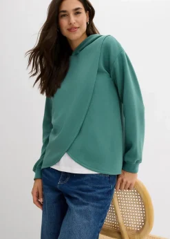 Damen bonprix Sweat|Bekleidung·Blusen & Tuniken|Hoodie mit Kapuze aus softem Viskose-Mix