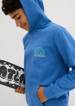 Hoodie mit Rückenprint aus reiner Bio-Baumwolle Kinder Jungen 9-16 Jahre·Sweat & Strick|Jungen 2-8 Jahre·Nachhaltigere Materialien