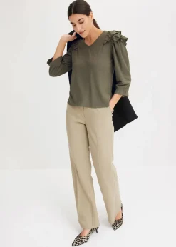 Damen bonprix Kurzgrößen|Nachhaltigere Materialien|Hose