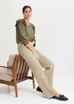 Damen bonprix Kurzgrößen|Nachhaltigere Materialien|Hose