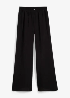 Damen bonprix Zweiteiler & Sets|Hosen|Hose aus aus strukturiertem Crinkle-Viskose-Mix