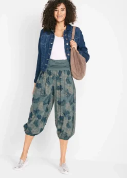 Damen bonprix Bekleidung·Kleider|Hosen|3/4-Hose aus fließendem Viskose-Mix