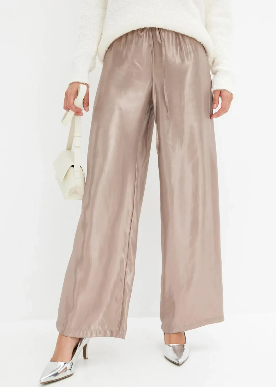 Damen bonprix Bekleidung·Kleider|Hosen|Hose aus glänzendem Satin