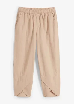 Damen bonprix Hosen|Bekleidung·Kleider|3/4-Hose aus leichtem Leinen-Mix