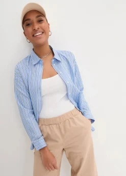 Damen bonprix Hosen|Bekleidung·Kleider|3/4-Hose aus leichtem Leinen-Mix