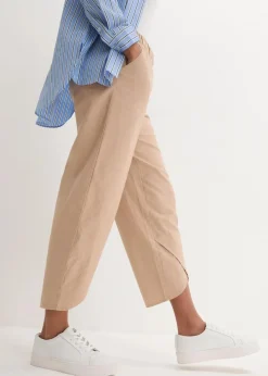 Damen bonprix Hosen|Bekleidung·Kleider|3/4-Hose aus leichtem Leinen-Mix