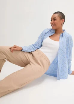 Damen bonprix Hosen|Bekleidung·Kleider|3/4-Hose aus leichtem Leinen-Mix