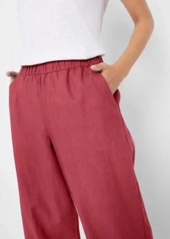 Damen bonprix Hosen|Bekleidung·Kleider|3/4-Hose aus leichtem Leinen-Mix