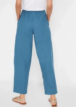 Online 3/4-Hose aus leichtem Leinen-Mix Damen Hosen|Bekleidung·Kleider