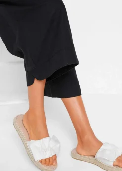 Discount 3/4-Hose aus Leinen-Baumwoll-Mischung Damen Bekleidung·Kleider|Hosen