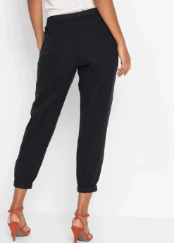 Damen bonprix Bekleidung·Kleider|Hosen|7/8-Hose aus luftigem Leinen-Mix