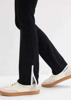 Damen bonprix Bekleidung·Kleider|Hosen|Hose aus Punto di Roma mit abgesetztem Schlitz
