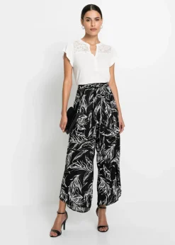 Damen bonprix Bekleidung·Kleider|Hosen|Hose aus strukturierter Viskose