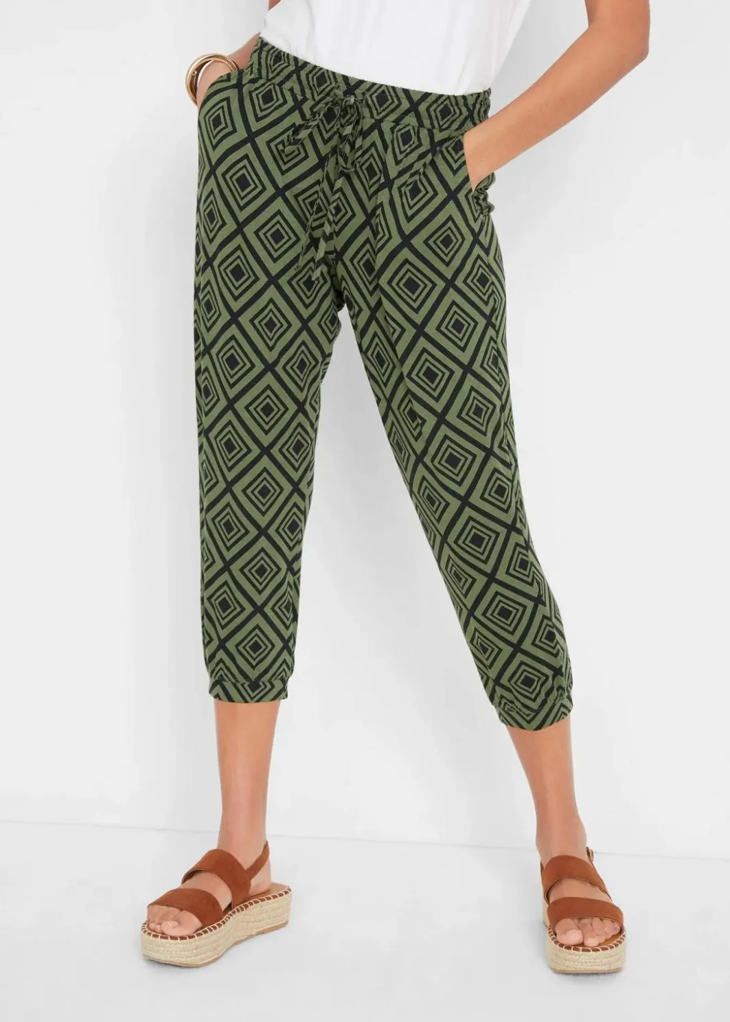 Discount 3/4-Hose aus Viskosemix Damen Hosen|Nachhaltigere Materialien