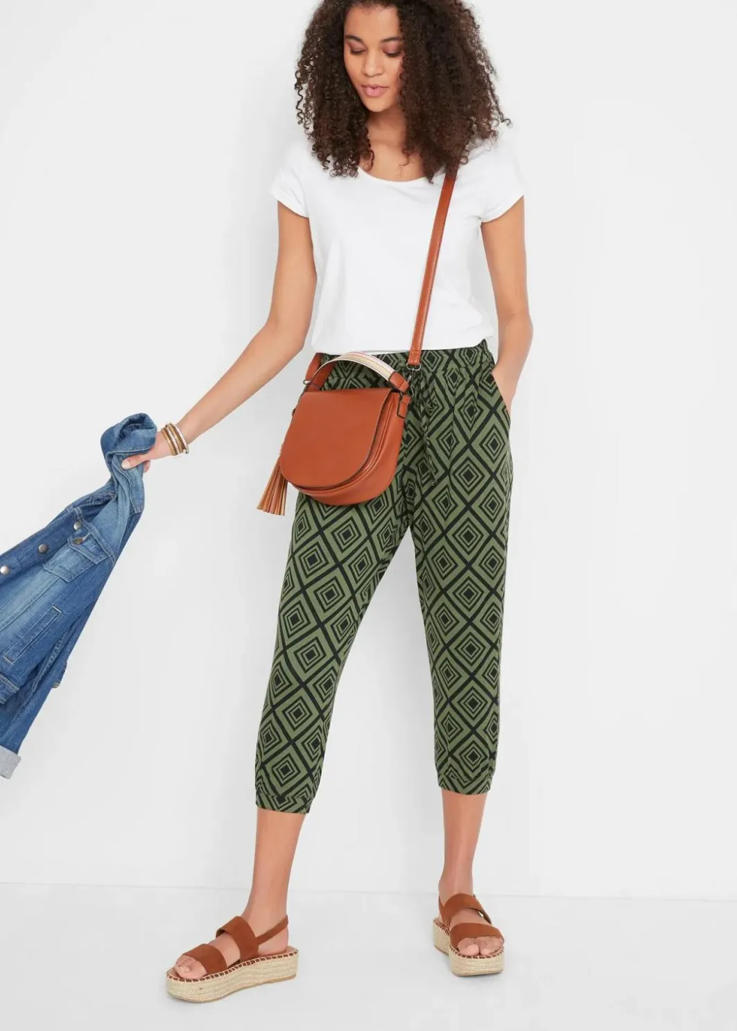 Discount 3/4-Hose aus Viskosemix Damen Hosen|Nachhaltigere Materialien