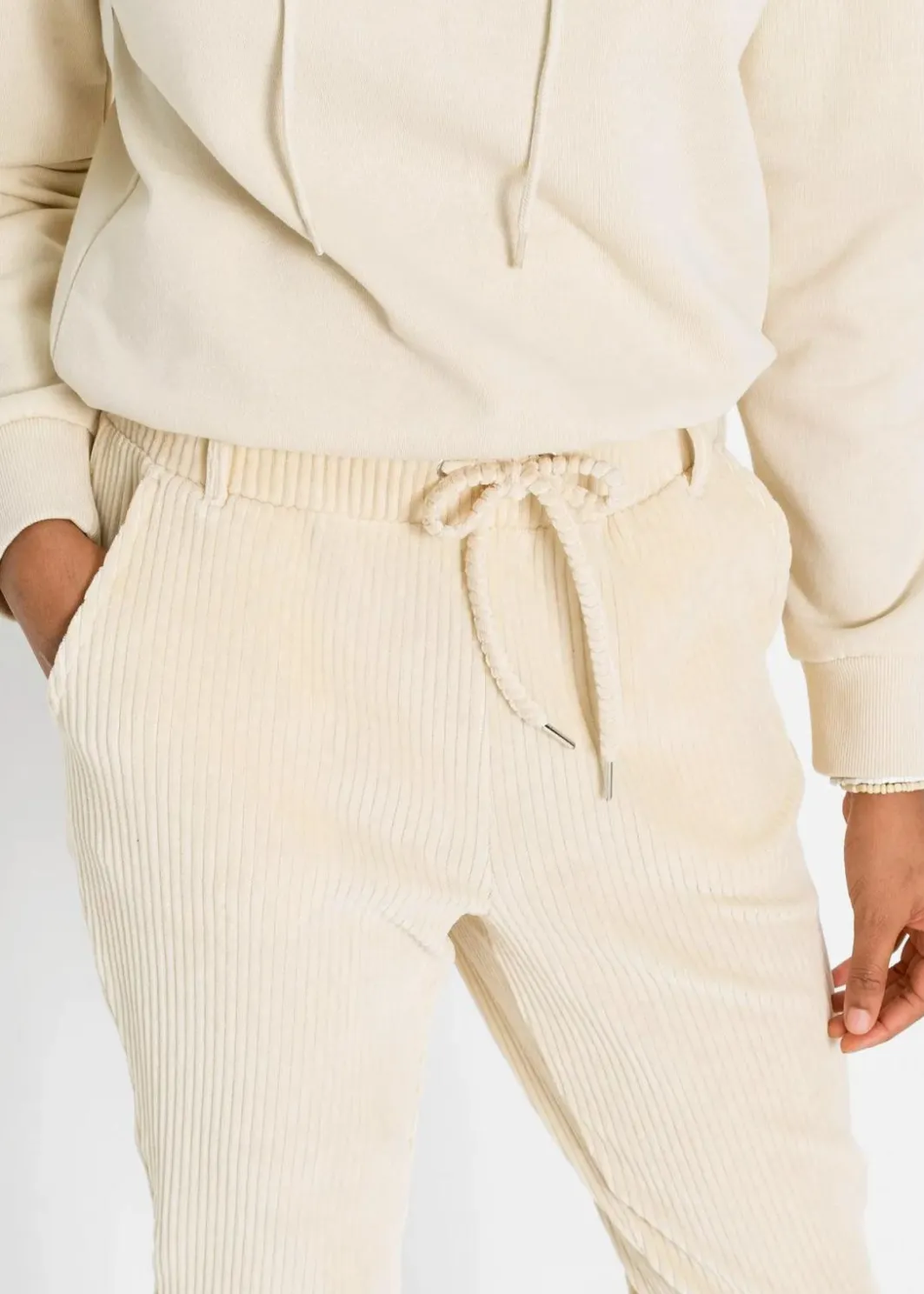 Hot Hose in Cordoptik mit elastischem Bund Damen Hosen|Bekleidung·Kleider