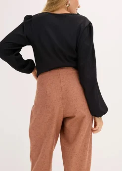 Damen bonprix Hosen|Hose in Wolloptik