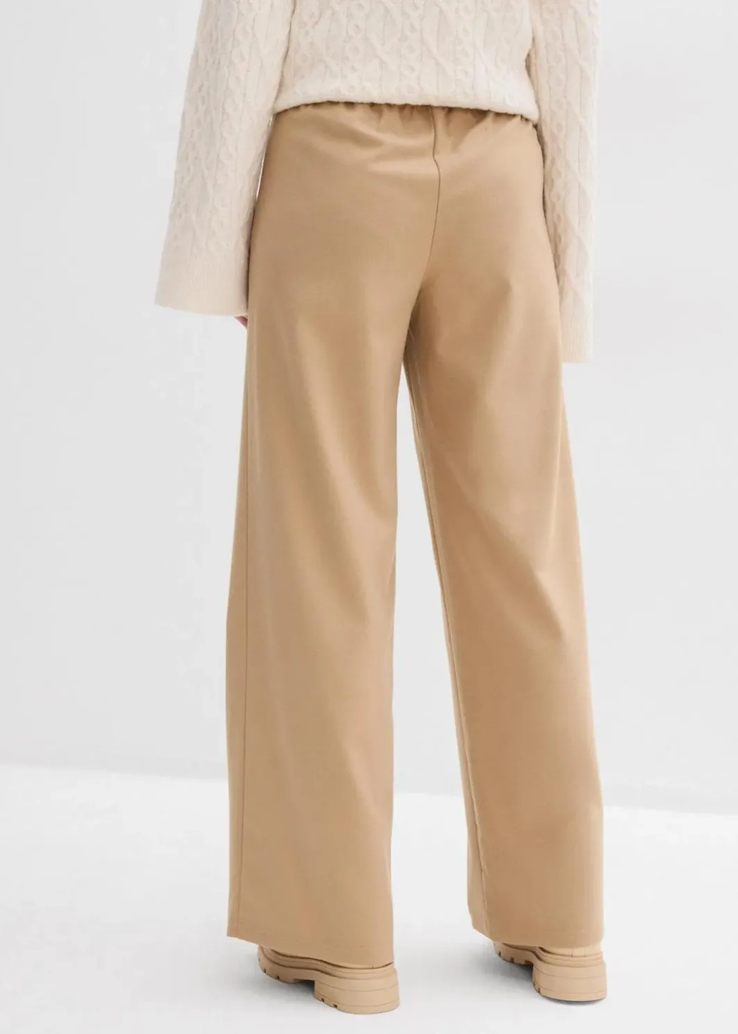 Damen bonprix Hosen|Bekleidung·Kleider|Hose in Wolloptik mit Bequembund