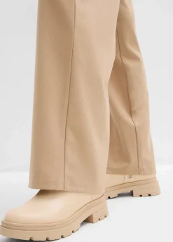Damen bonprix Hosen|Bekleidung·Kleider|Hose in Wolloptik mit Bequembund