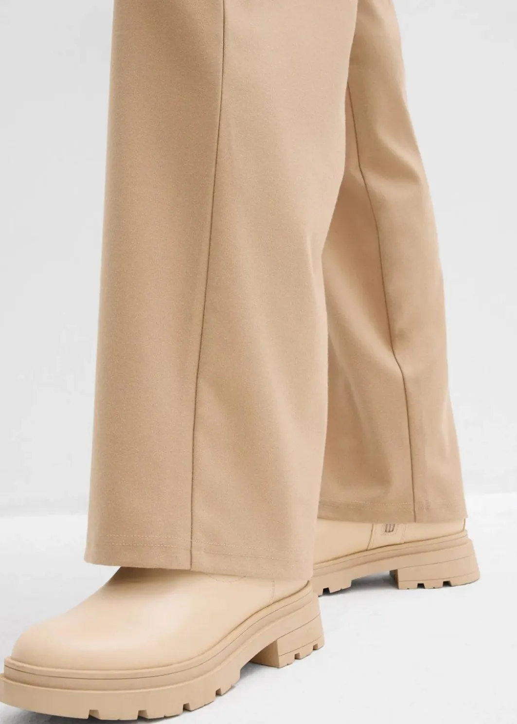 Damen bonprix Hosen|Bekleidung·Kleider|Hose in Wolloptik mit Bequembund