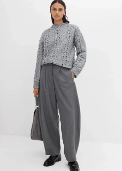 Outlet Hose mit Bequembund aus Viskose-Mix Damen Bekleidung·Kleider|Hosen