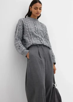 Outlet Hose mit Bequembund aus Viskose-Mix Damen Bekleidung·Kleider|Hosen