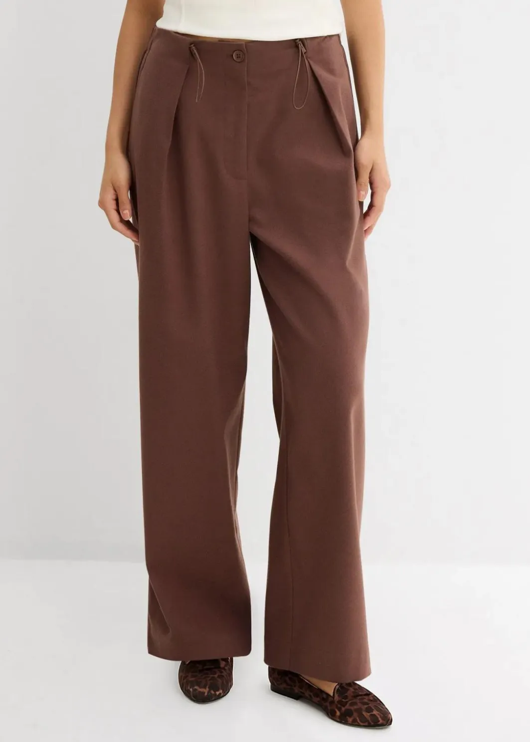 Damen bonprix Bekleidung·Kleider|Zweiteiler & Sets|Hose mit funktionalen Details aus Viskose-Mix