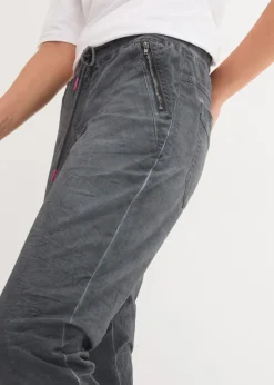 Discount 3/4-Hose mit Kontrast-Bindeband Damen Bekleidung·Kleider|Hosen