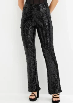 Hose mit Pailletten Damen Hosen|Zweiteiler & Sets