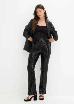 Hose mit Pailletten Damen Hosen|Zweiteiler & Sets