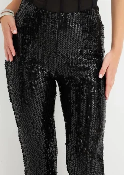 Hose mit Pailletten Damen Hosen|Zweiteiler & Sets