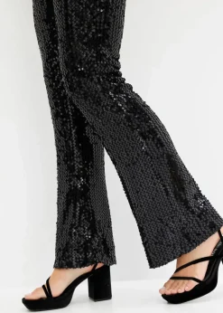 Hose mit Pailletten Damen Hosen|Zweiteiler & Sets