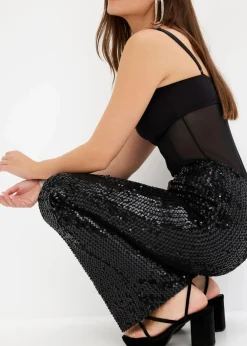 Hose mit Pailletten Damen Hosen|Zweiteiler & Sets