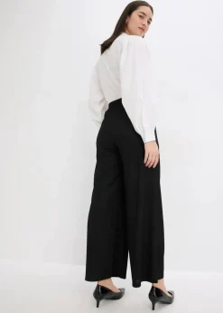 Damen bonprix Bekleidung·Kleider|Hosen|Hose mit Perlen Applikation aus strukturiertem Jersey