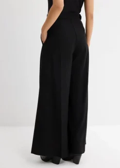 Damen bonprix Hosen|Bekleidung·Kleider|Hose mit Seitenschnallen aus Viskose-Mix